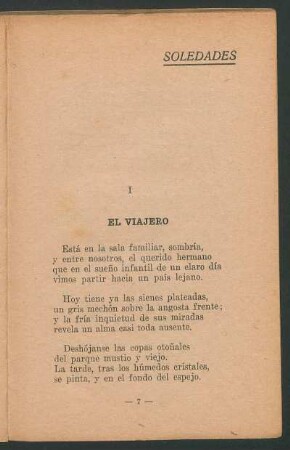 I - El viajero