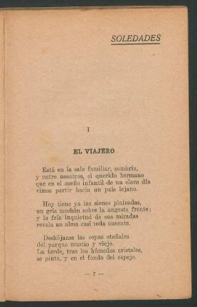 I - El viajero