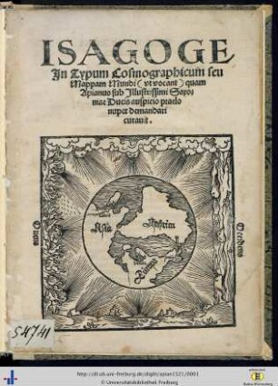 Isagoge in typum cosmographicum seu mappam mundi (ut vocant)