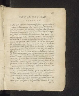 Notae ad secvndam tabellam.