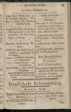 Grafschaft Schaumburg.