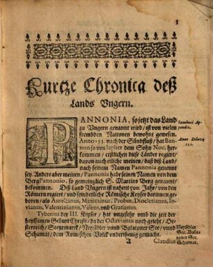 Historia chronologica Pannoniae, 1