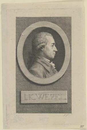 Bildnis des I. K. Wezel