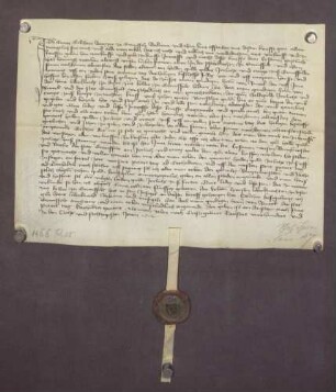 Kunz Eckhard, Bürger zu Grünsfeld, verkauft an Heinrich Werlein, Altaristen daselbst, eine Gült von 1/2 Gulden um 10 Gulden Kapital.