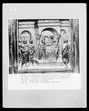 Taufbrunnen — Szenen aus dem Leben des Zacharias und des Täufers — Vertreibung des Joachims aus dem Tempel