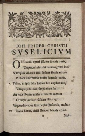 Ioh. Frider. Christii Suselicium