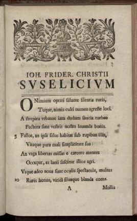 Ioh. Frider. Christii Suselicium
