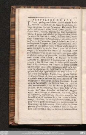 Privilege Du Roy.