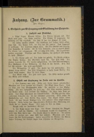 Anhang. (Zur Grammatik.)