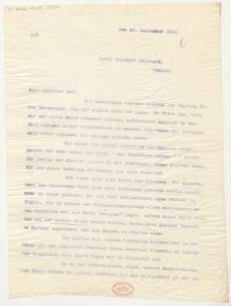 Brief an Wilhelm Reinhard : 20.09.1915