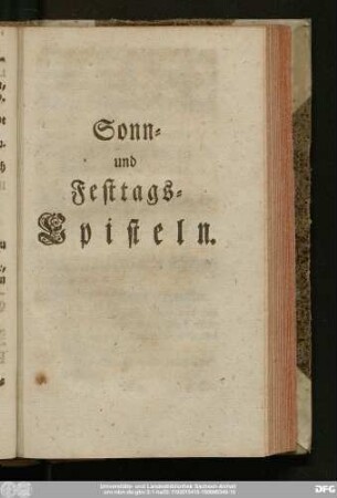 Sonn- und Festtags-Episteln.