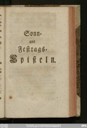 Sonn- und Festtags-Episteln.