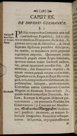 Caput IIX. De Imperio Germanico.