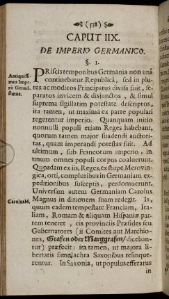 Caput IIX. De Imperio Germanico.
