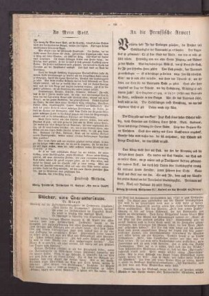An Mein Volk : König Friedrich Wilhelms III. Aufruf "An mein Volk"
