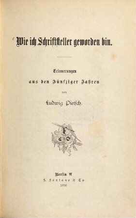 Wie ich Schriftsteller geworden bin, [1]. Erinnerungen aus den Fünfziger Jahren