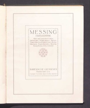 Messing Erzeugnisse