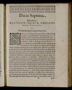 Decas Septima