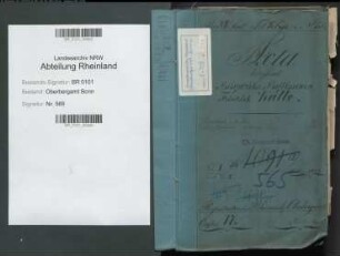 Kalle, Friedrich geb. 12.01.1837; Bergreferendar; ausgeschieden 1865; Prüfungs- u. Personalakten Band 1