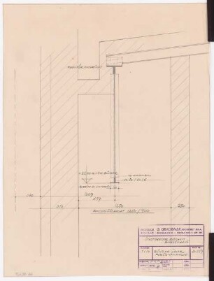 Schauspielhaus, Bochum: Bühnenhaus: Binder über Personenaufzug 1:10