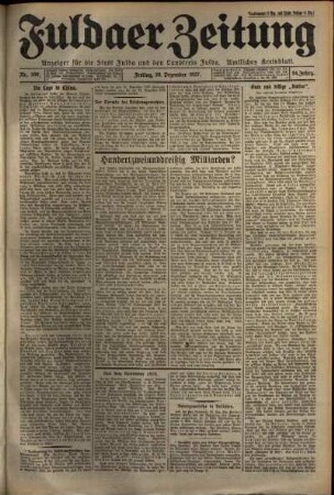 Ausgabe vom Freitag, den 30. Dezember 1927.