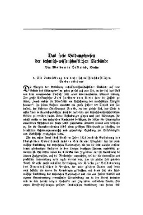 Das freie Bildungswesen der technisch-wissenschaftlichen Verbände