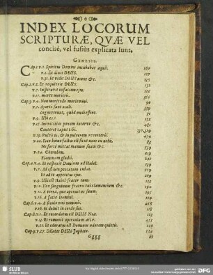 Index Locorum Scripturae, Quae Vel concisè, vel fusiùs explicata sunt