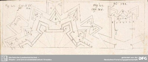 Fig: 28 Cap: XIV. fol: 134. / Fig. 29. Cap: XV. fol: 144