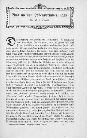 Aus meinen Lebenserinnerungen