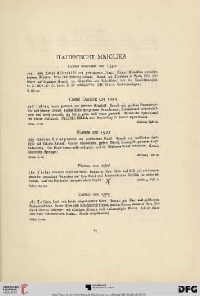 Italienische Majolika (Nr. 176-203)