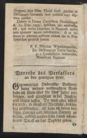 Vorrede des Verfassers an den geneigten Leser.