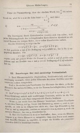 III. Bemerkungen über zwei-zweideutige Verwandtschaft.