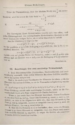 III. Bemerkungen über zwei-zweideutige Verwandtschaft.