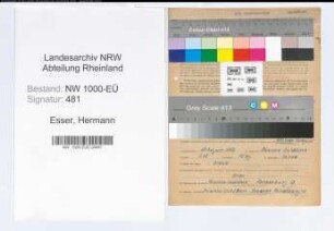 Entnazifizierung Hermann Esser, geb. 23.08.1902 (Schlosser)