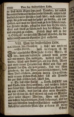 VIII. Von der brüderlichen Liebe.