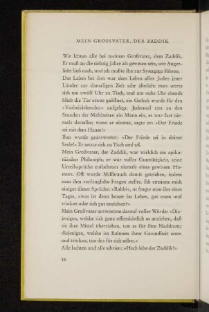 Mein Großvater, der Zaddik