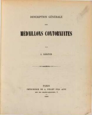 Description générale des médaillons contorniates