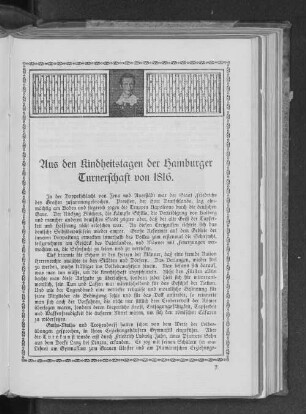 Aus den Kindheitstagen der Hamburger Turnerschaft von 1816.