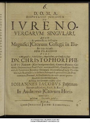 Disputatio Iuridica De Iure Novercarum Singulari