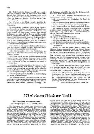 Die Versorgung mit Schulbüchern : [Nichtamtlicher Teil]