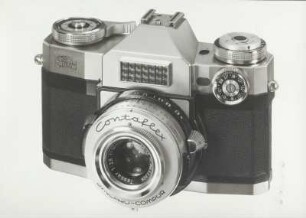 Spiegelreflexkamera "Contaflex Super" der Zeiss Ikon AG mit Objektiv "Tessar" und Verschluss "Syncho-Compur"