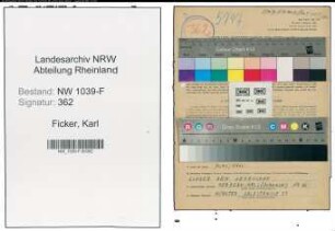 Entnazifizierung Karl Ficker , geb. 12.02.1901 (Vertreter)