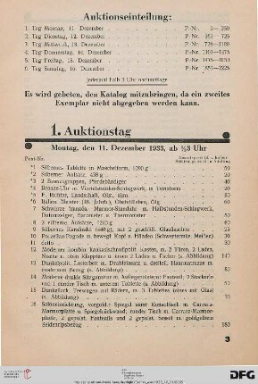 1. Auktionstag (Nr. 1-350)