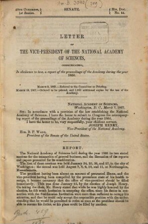 Senate documents. [249.] 1866 = Congress 40, Sess. 1