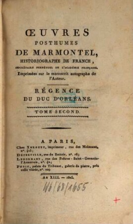 Régence du Duc d'Orléans, 2