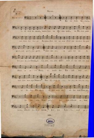 Vier komische Terzetten : für Sopran, Tenor u. Baß oder für 2 Tenöre u. Baß ohne Begl., 1. Laßt uns zur dunkeln Laube geh'n. - Ca. 1830. - 1. St. (Baßst.). - Pl.-Nr. 1324