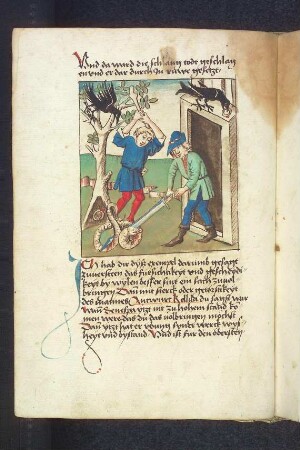 Der Rabe holt einen Ring vom Dach; die gefräßige Schlange wird erschlagen; (Kapitel II: Von dem Löwen und dem Ochsen).