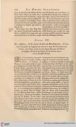 Chap. IV: Des coustumes, & des façons de faire des Brachmanes [...]