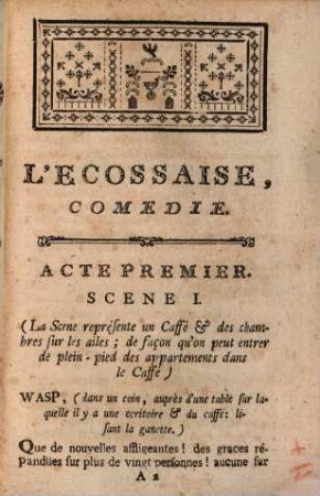 L' Ecossaise ...
