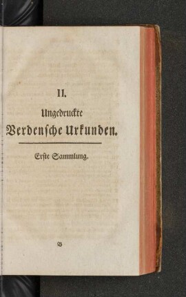 II. Ungedruckte Verdensche Urkunden. Erste Sammlung